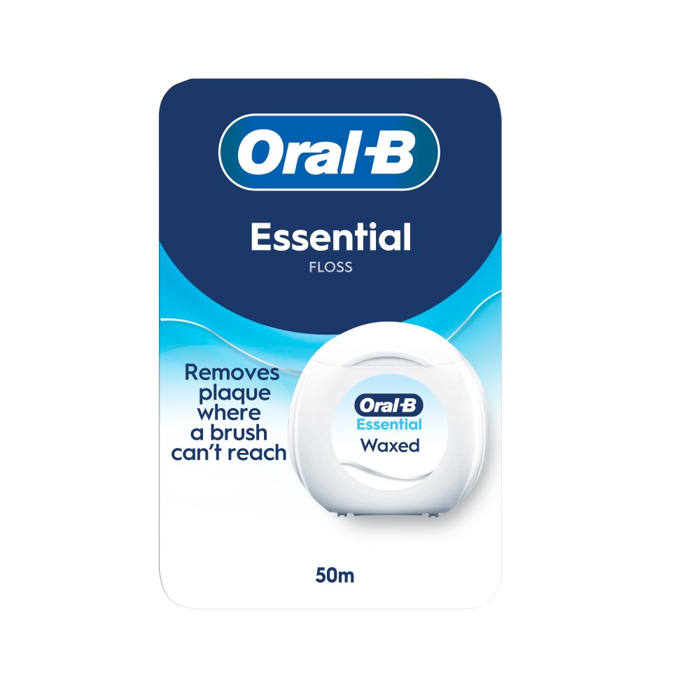 Oral-B Essential Floss Κηρωμένο Οδοντικό Νήμα 50m, 1 τεμάχιο