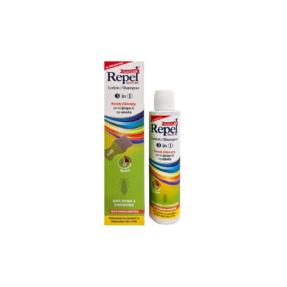 UNI-PHARMA Repel Anti-lice Restore Lotion Shampoo 200gr