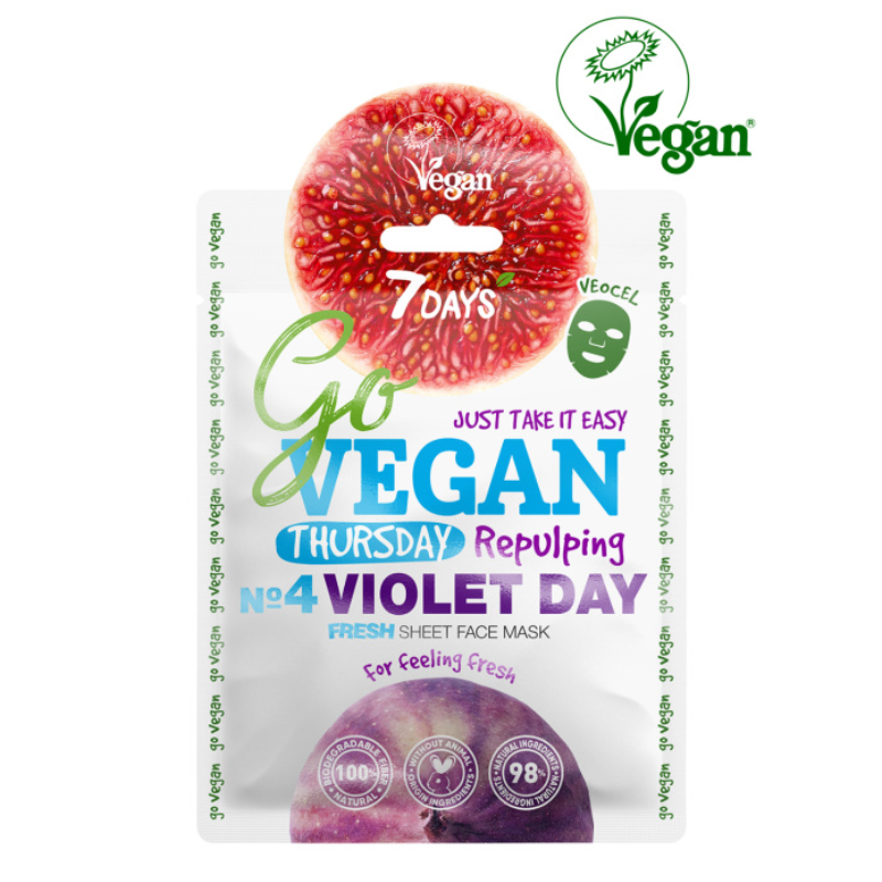 7DAYS GoVegan sheet mask VIOLET DAY Thursday 25g 8056234470036