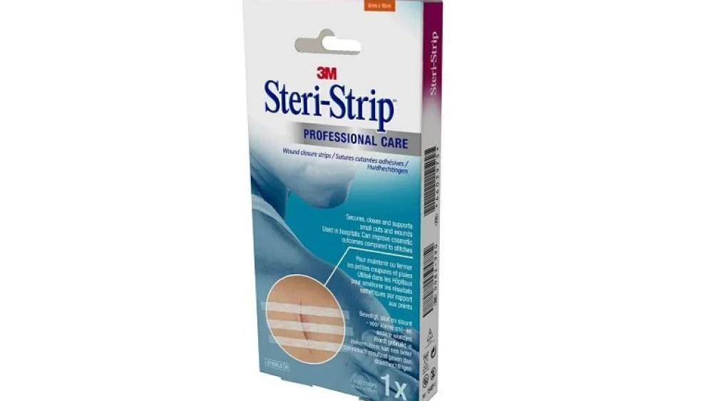 3M Steri Strip Ενισχυμένες Αυτοκόλλητες Ταινίες Σύγκλεισης Δέρματος R1546 (6mm x 10cm), 1τμχ