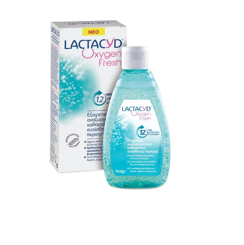 LACTACYD OXYGEN FRESH Εξαιρετικά Αναζωογονητικό Καθαριστικό της ευαίσθητης περιοχής, 200ml