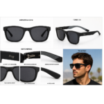 FROG OPTICAL Γυαλιά ηλίου σε χρώμα μαύρο με μαύρο φακό AS448 - Image 2