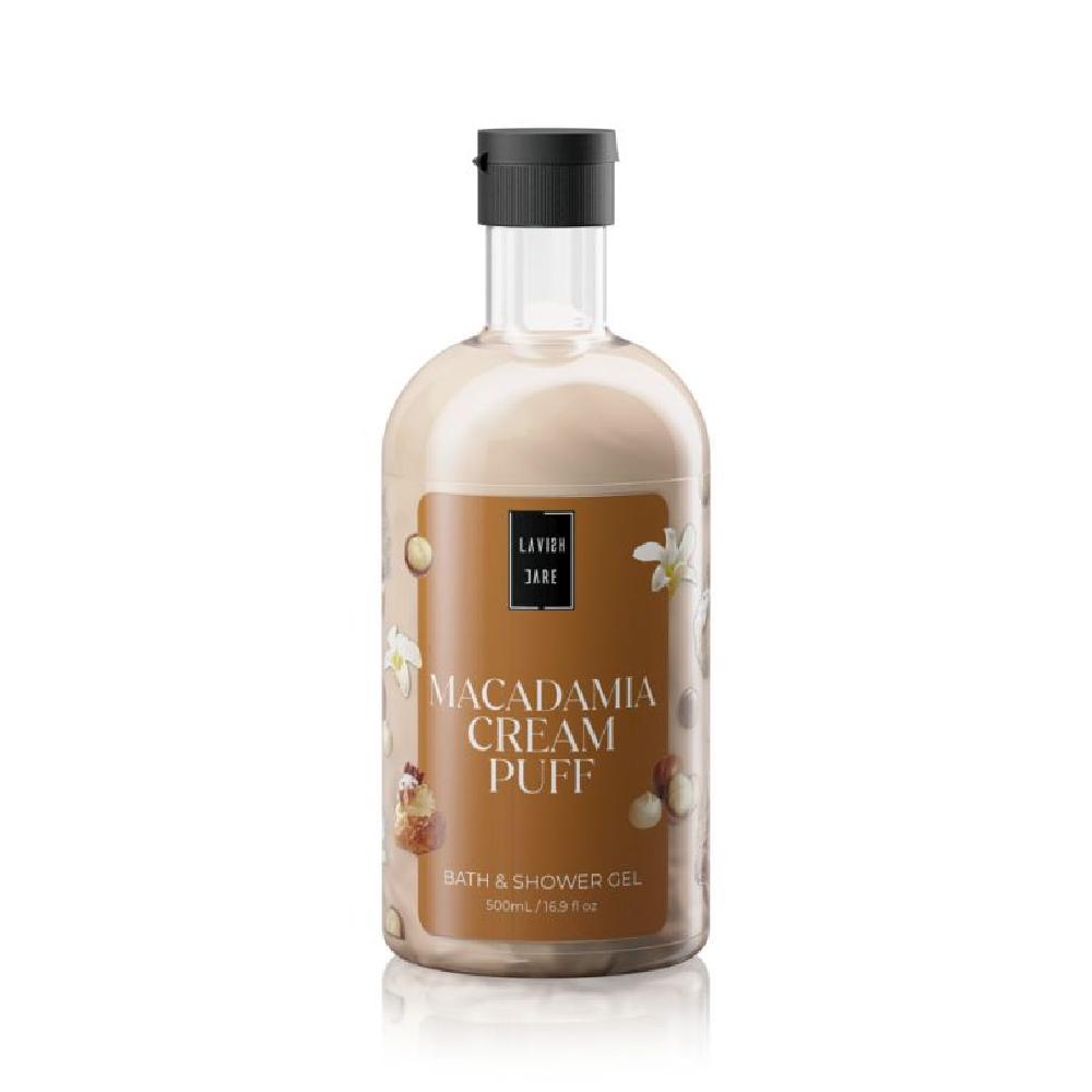 Lavish Care Macadamia Cream Puff Shower Gel 500ml