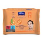 SEPTONA Dermasoft Daily Clean Wipes Προσώπου Ματιών Vitamin C  2x20τμχ - Image 2